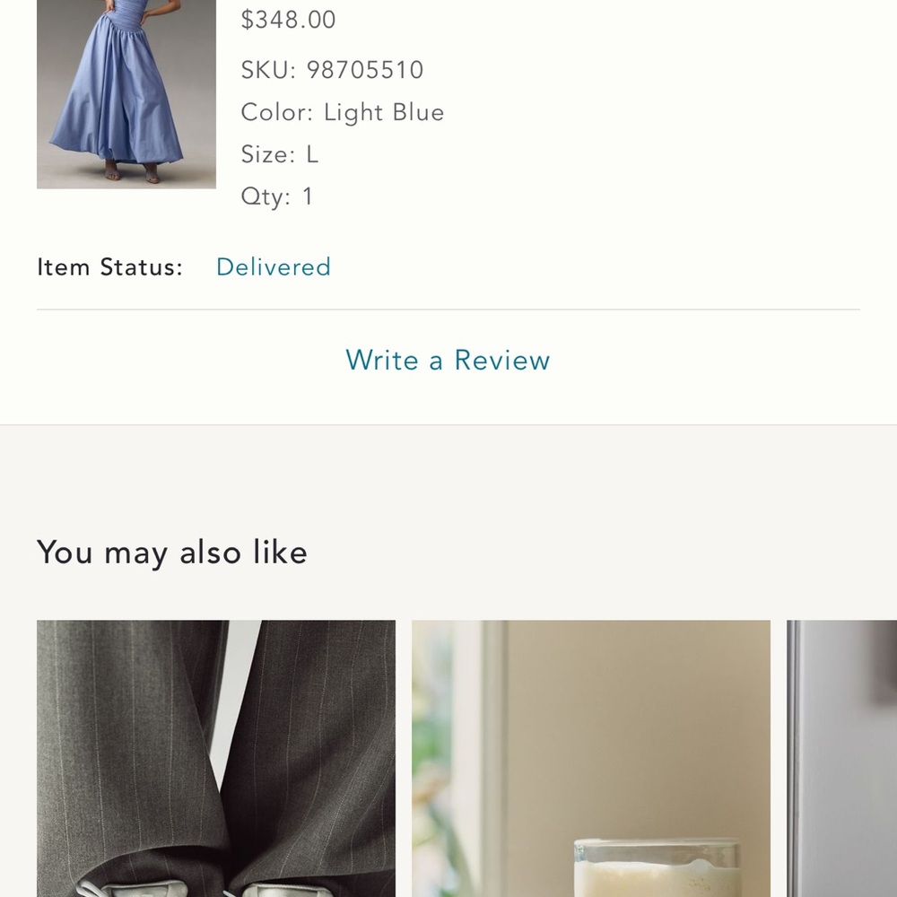 Mare Mare from Anthropologie Strapless Blue Dress - Picture 6 of 9